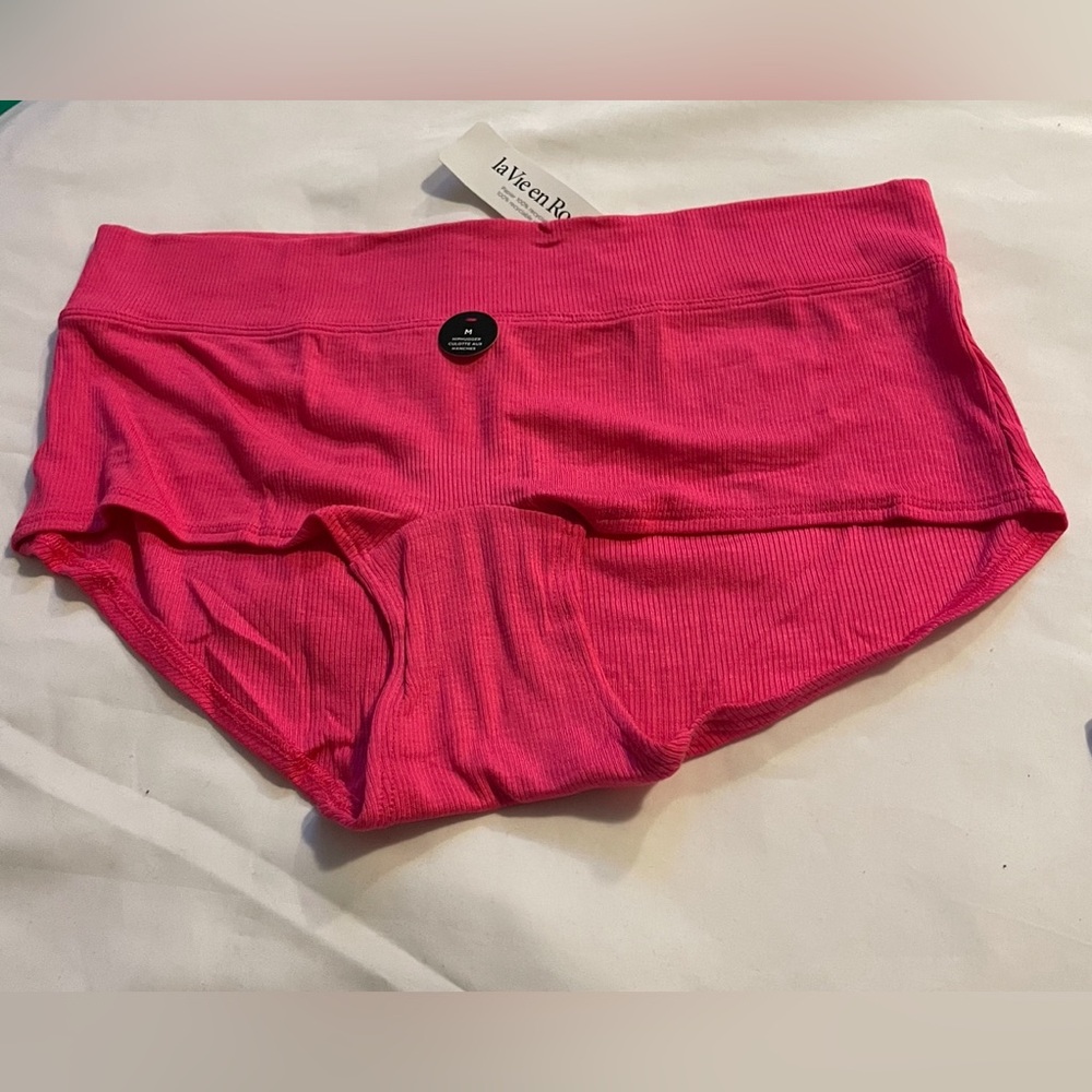 Sz M la vie en rose hiphugger pink panty NWT